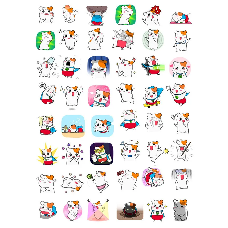 sz02607 2 шт. Kawaii Аниме Маленькая лиса Uncut DIY украшения Скрапбукинг Канцелярские календарь альбом дневник Небольшие наклейки для школы - Цвет: sz02607