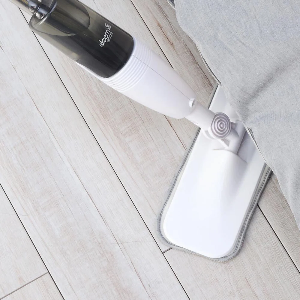 Original Deerma Water Spraying Sweeper Floor Cleaner Carbon Fiber Dust Mops 360 Rotating Rod 350ml Tank Waxing Mop | Бытовая техника