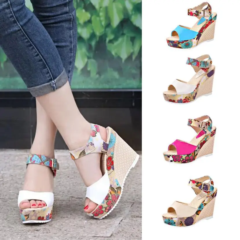 SAGACE/обувь босоножки модные на танкетке Летние повседневные Босоножки платформе