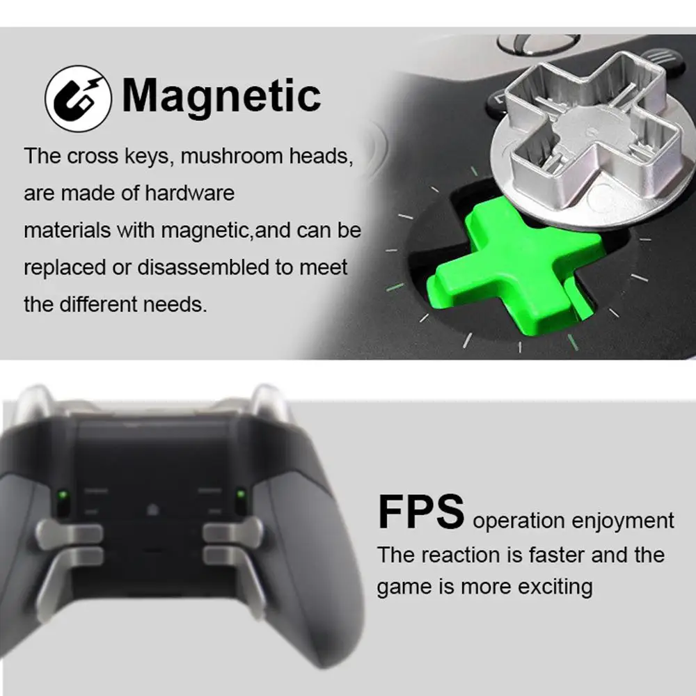 

15Pcs Set Swap Thumb Analog Sticks Grips Bumper Trigger Button Gamepad Replacement for Xbox One Elite Wireless Controler