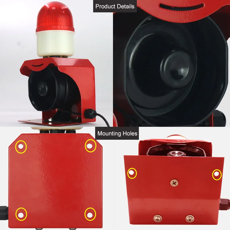 В 12 в 24 multi function fire industry звук и световой сигнал предупреждающий 120 дБ водостойкий