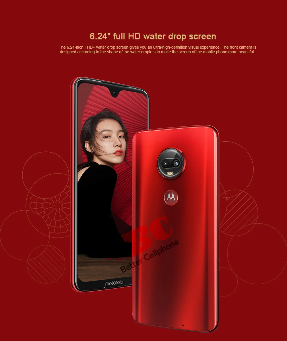 Смартфон Motorola G7 Plus Android 9,0 4G LTE 4 Гб ОЗУ 128 Гб ПЗУ двойная камера Snapdragon SDM636 Восьмиядерный 1,8 ГГц ZUI 10,0 3000 мАч