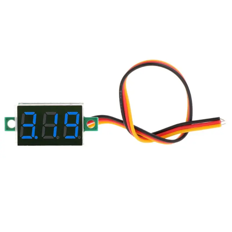 Новинка 2019 1 шт. 0 36 &quotDC 0-100V 3 Бит провода цифровой вольтметр светодиодный дисплей