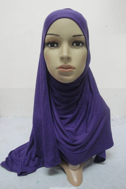H836 Простой Большой размер Амира стиль тянуть на Джерси-шарф хиджаб быстрая