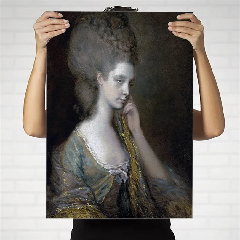 Home Decoration Print Canvas Art Wall Pictures Poster Printings Paintings British Thomas Gainsborough Woman Portrait | Дом и сад