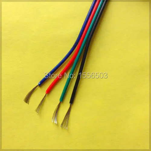 100-метровый RGB провод луженая медь 4 Pin AWG 22 изолированный ПВХ удлинитель