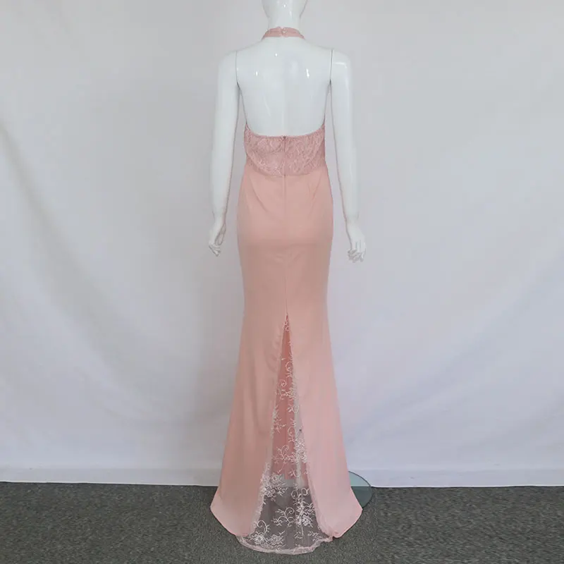 BKLD модные летние пикантные макси Vestidos Холтер с плеча спинки длинное платье халат
