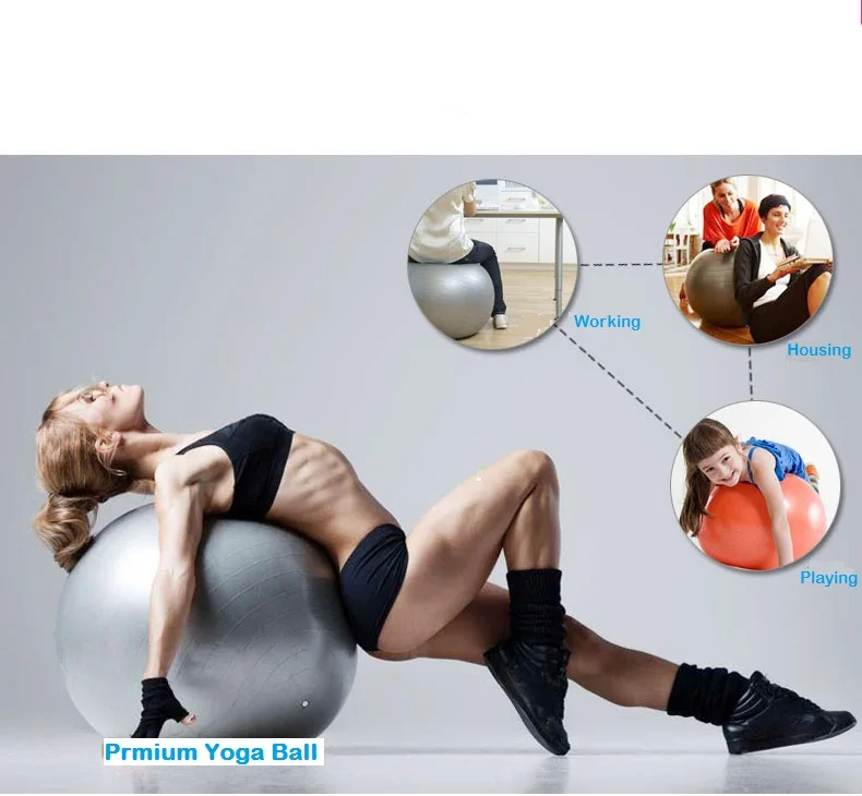 Мяч для йоги 85 см очень большой высококачественный утолщенный антивзрывный из