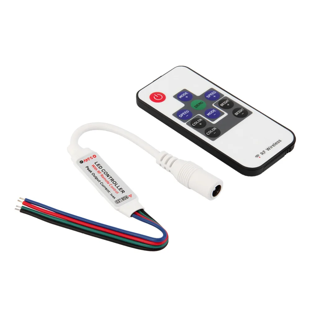 RF10 ключей DIY Беспроводной DC Пульт дистанционного управления LED RGB красочные с