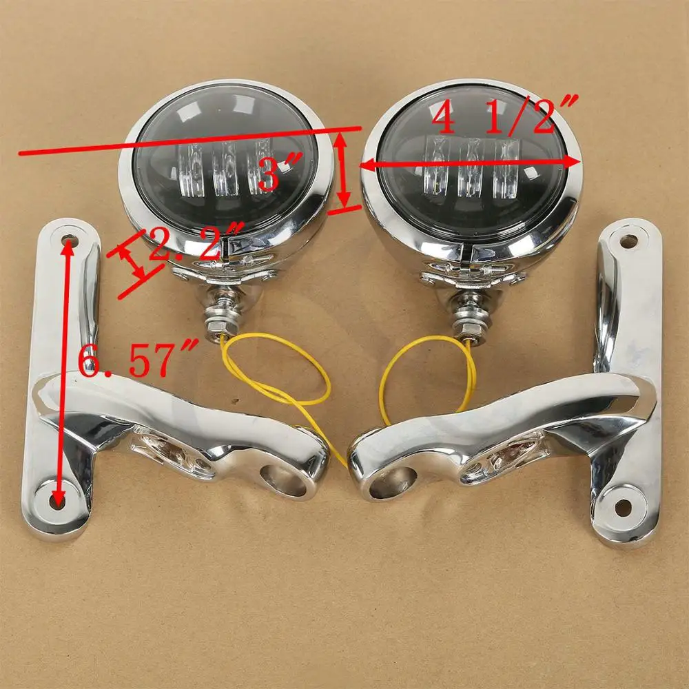 Motorcycle 4 1/2 &quotсветодиодный вспомогательный освещение кронштейны для Харли ст 2009