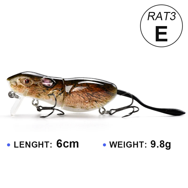 RAT Lure 3-05 1 шт. Рыбалка приманки реалистичные Мышь Crankbait яркие Плавание приманки 9 см 20,5 г 3D глаза реалистичные приманки воблер снасти Рыбалка кремния - Цвет: RAT Lure 3-05