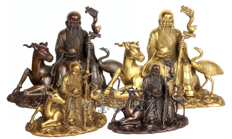 Очень старомодным свет медные украшения долголетия имени Жуи Tianshou подарок