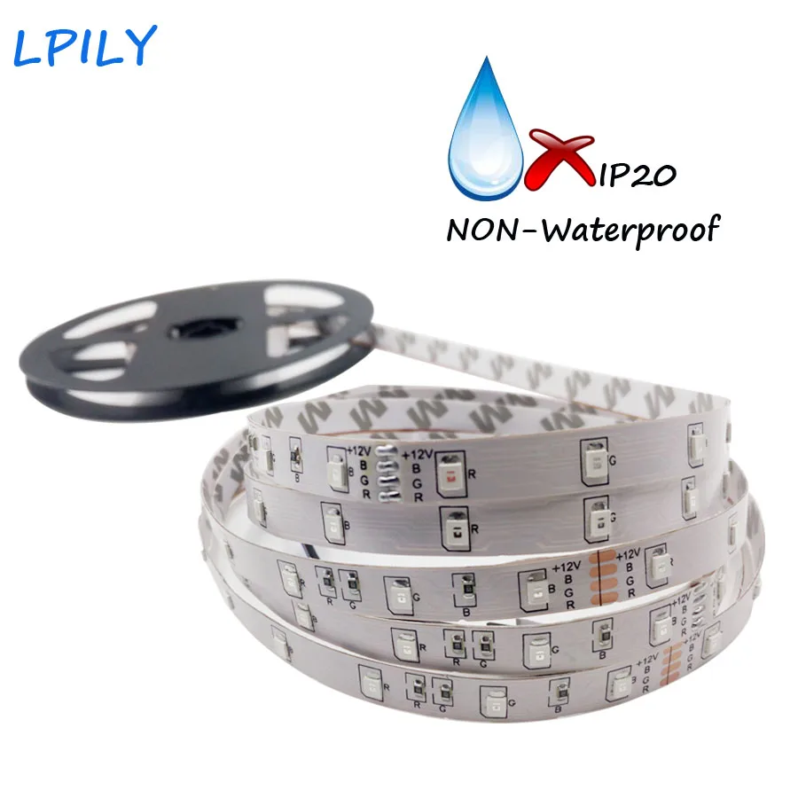 IPILY RGB Светодиодные ленты 5 м 10 15 20 2835 не Водонепроницаемый с ИК музыки пульта