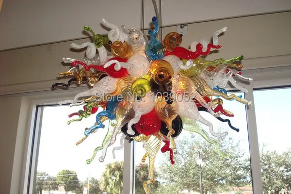 

Free Shipping 110/220v New Arrival Handmade Blown Glass Modern Led Chandelier