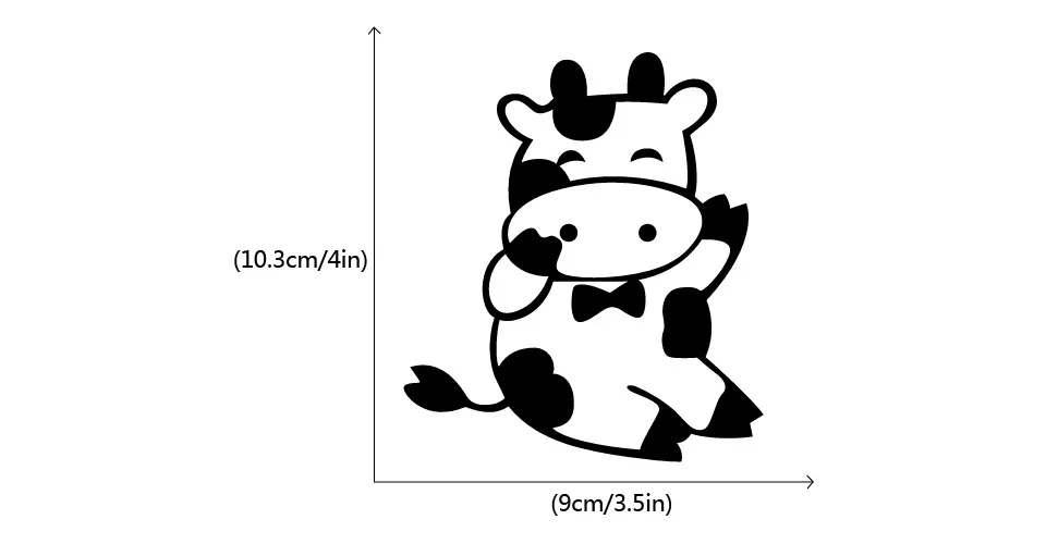 10.3*9cm Cute Little Cow Sticker Cartoon Animal Vinyl for Kids Room Bedroom Home Decor | Игрушки и хобби
