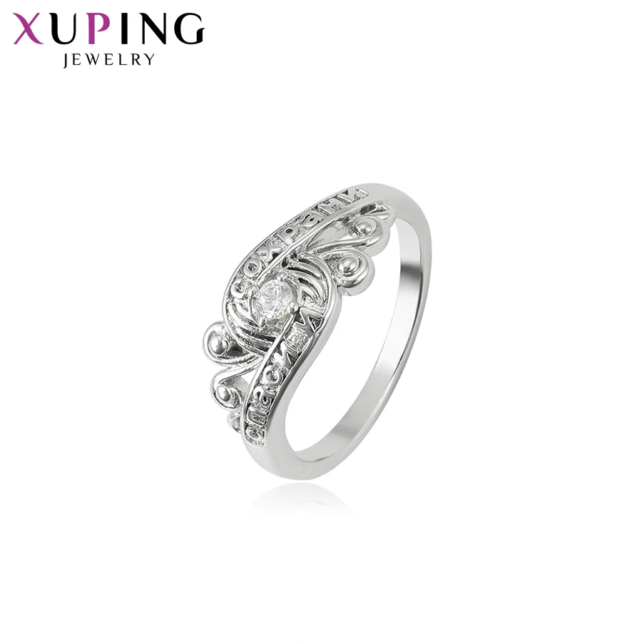 Xuping 2018 европейский стиль синтетические кубические циркониевые кольца для