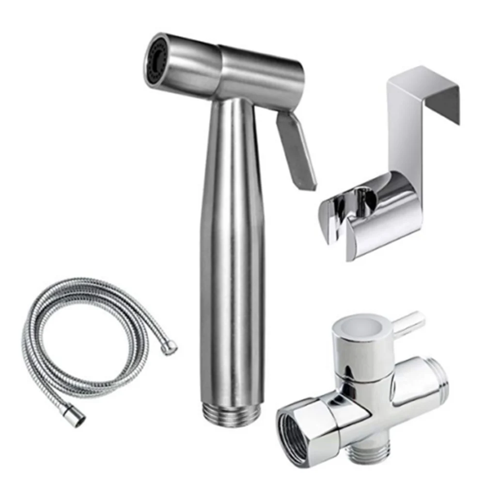 Personal Hygiene Adapter Handheld Pressure Bidet Sprayer Stainless Steel Hose Portable Toilet Cleaning With Chrome T- | Обустройство