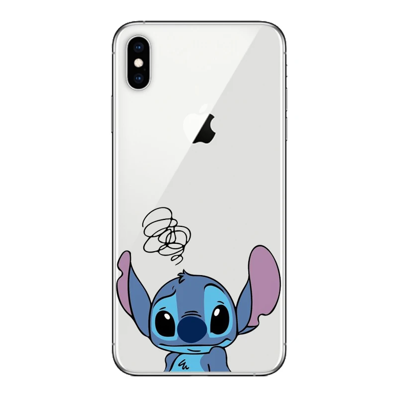 Мультяшный милый Стич Ститч чехол для телефона для iPhone 8 7 11Pro MAX 6 6S Plus X XR XS MAX 5 5S SE Мягкий силиконовый чехол из ТПУ - Цвет: TPU