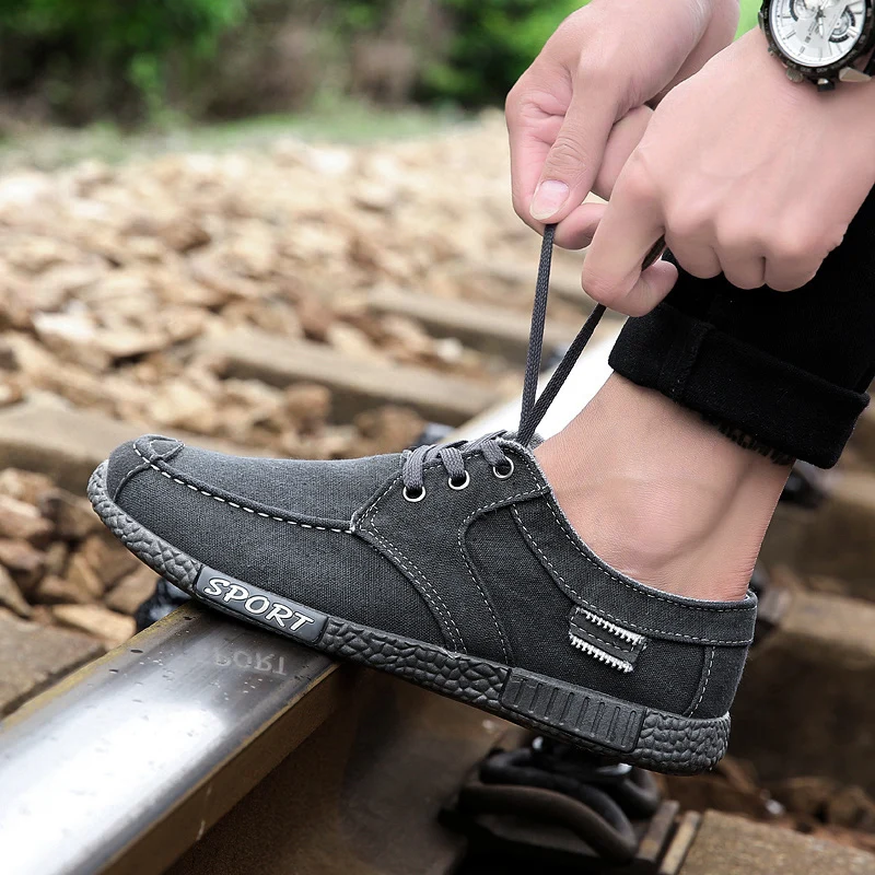 Vogue Pop Men Canvas Denim Shoes Casual Plimsolls Outdoor Footwear Lace Up Tenis Sneakers Fashion Male | Обувь