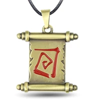 ms jewels game dota 2 magic scroll bronze charm pendant necklace cosplay jewelry gift accessories
