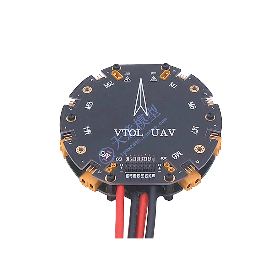 

8 - axis 10l, agricultural UAV multi-rotor pesticide aircraft distribution panel contains xt60 connector, silicone wire