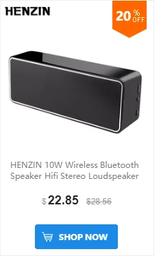 HENZIN Портативный Bluetooth Динамик Беспроводной стерео двойной Динамик большой объем BT колонки с микрофоном AUX громкой звуковой ящик для iPhone