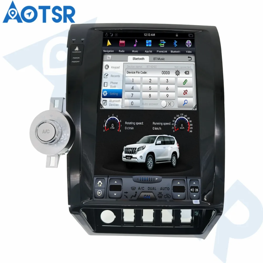 13 6 дюймов Android 0 ROM 64 ГБ Автомобильный GPS навигационный плеер для TOYOTA Tundra 2007-2013