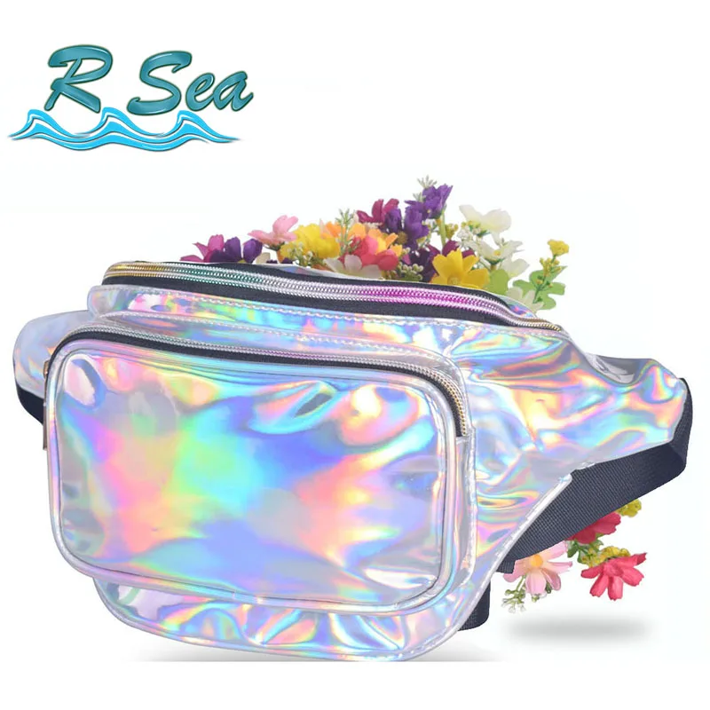 Красочные Фитнес груди мешок лазерной карманов для хранения мобильного телефона