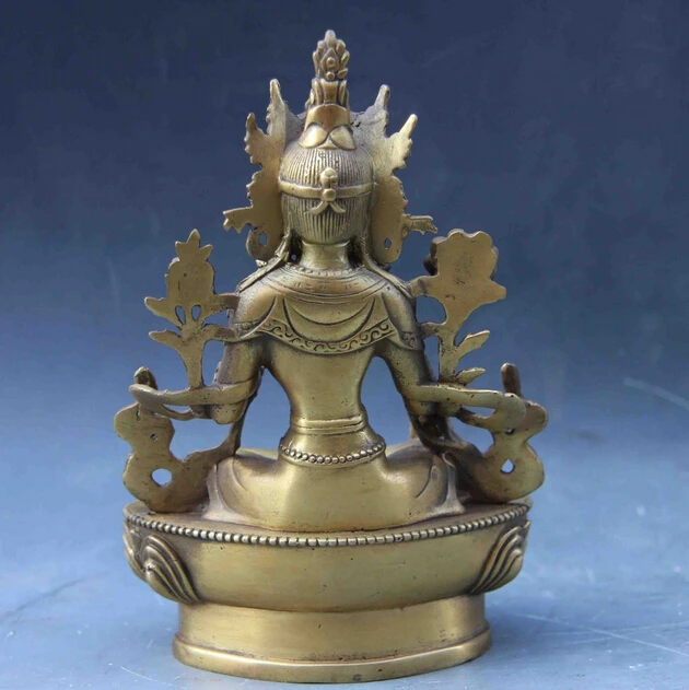 6 Китайский буддистский храм красный бронзовый медный цветок лотоса