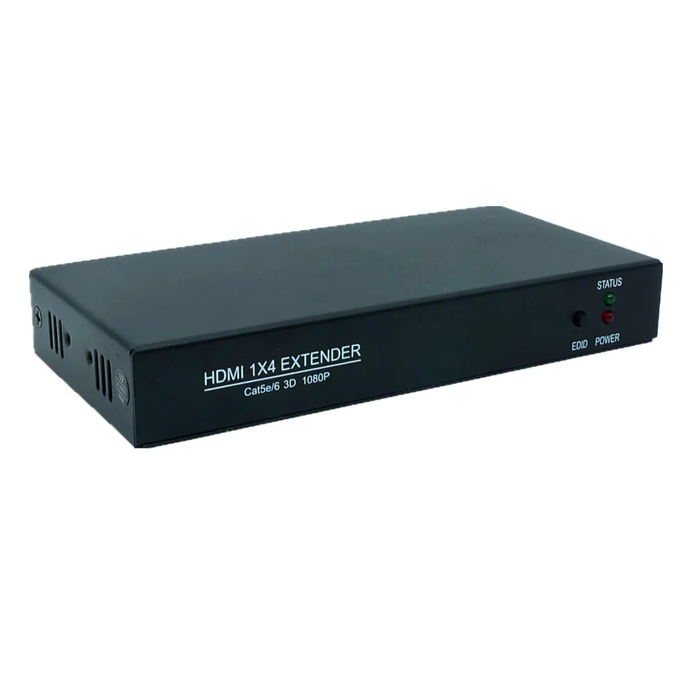 Новейший 200ft HDMI сплиттер удлинитель 1х4 по RJ45 CAT5e CAT6 кабель без задержки без потери(1 HDMI передатчик и 4 HDMI приемник