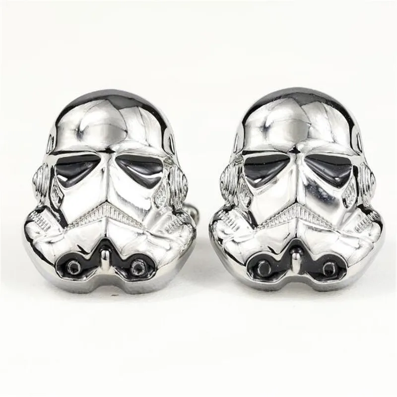 star wars silver Горячие Мстители Звездные войны запонки Endgame Дарт Вейдер Железный Человек Запонки Бэтмен супергерой маска животное Дэдпул рубашка Запонки - Окраска металла: star wars silver