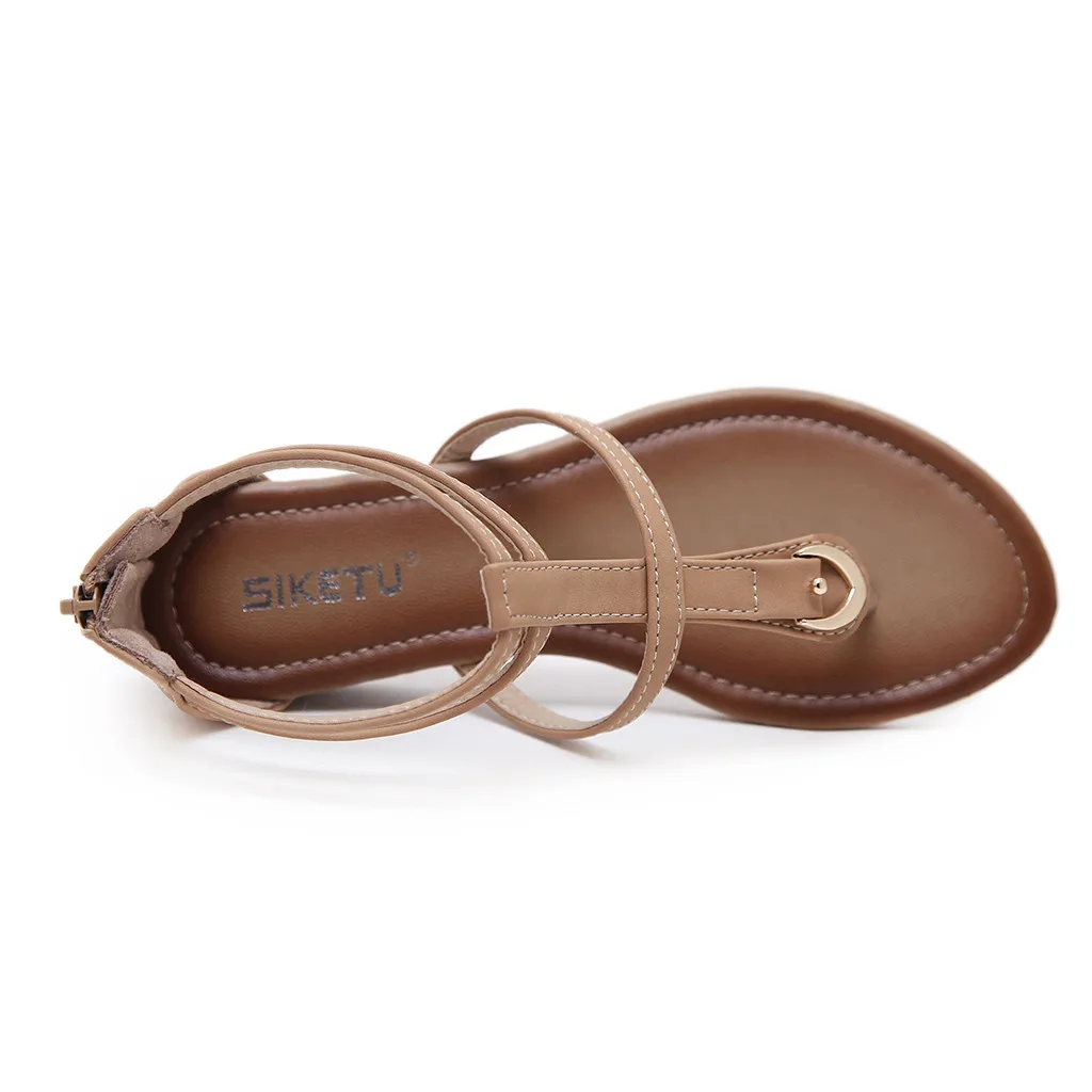 SAGACE/женские сандалии-гладиаторы на низком каблуке пляжные сандалии плоской