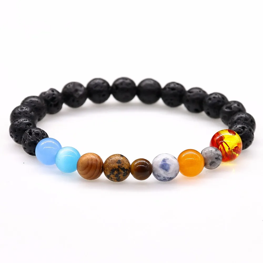 Вселенная планета модный кварцевый браслет для мужчин натуральный камень