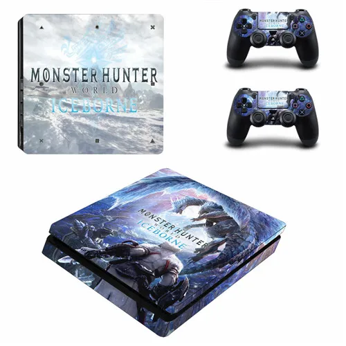 Monster Hunter World Iceborne PS4 тонкий стикер кожи для playstation 4 консоль и контроллеры PS4 тонкий стикер кожи наклейка - Цвет: YSP4S-3592