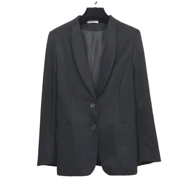 Женский офисный костюм для весны и осени женская верхняя одежда блестящее пальто