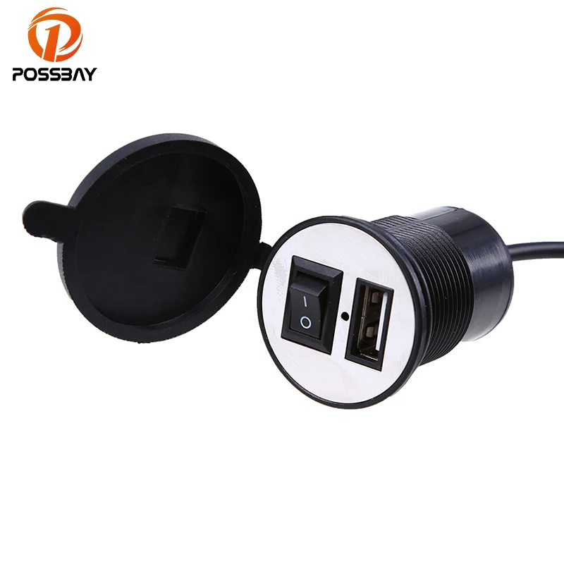 USB зарядное устройство posbay для мотоцикла и автомобиля водонепроницаемый адаптер
