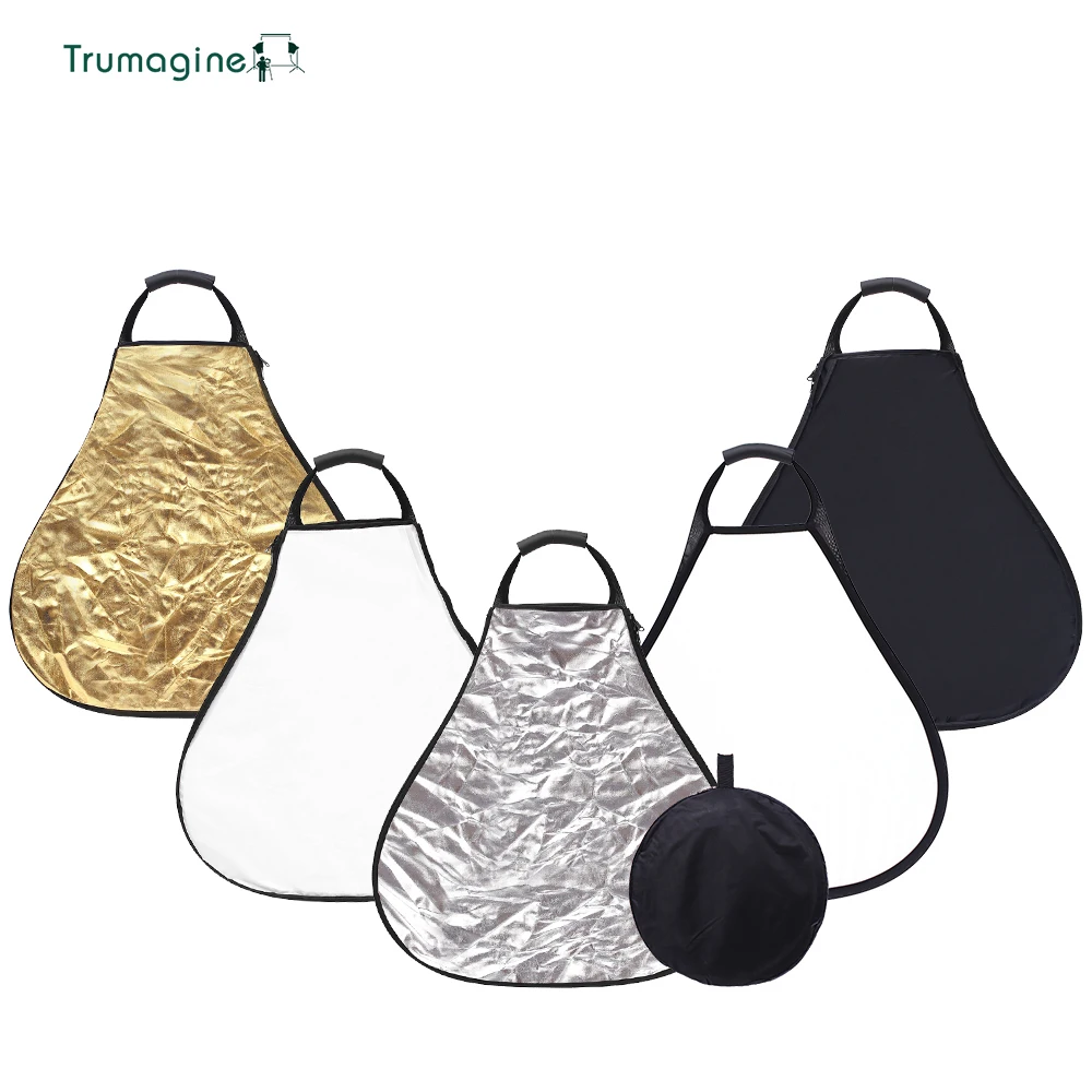 

TRUMAGINE 80CM 5 in 1 Portable Collapsible Triangle Outdoor Light Reflector For Photo Studio Diffuser Photography Reflector