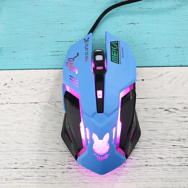 Проводная оптическая игровая мышь OW D.va 6 кнопок USB Компьютерная Мышь для игр Fortnite