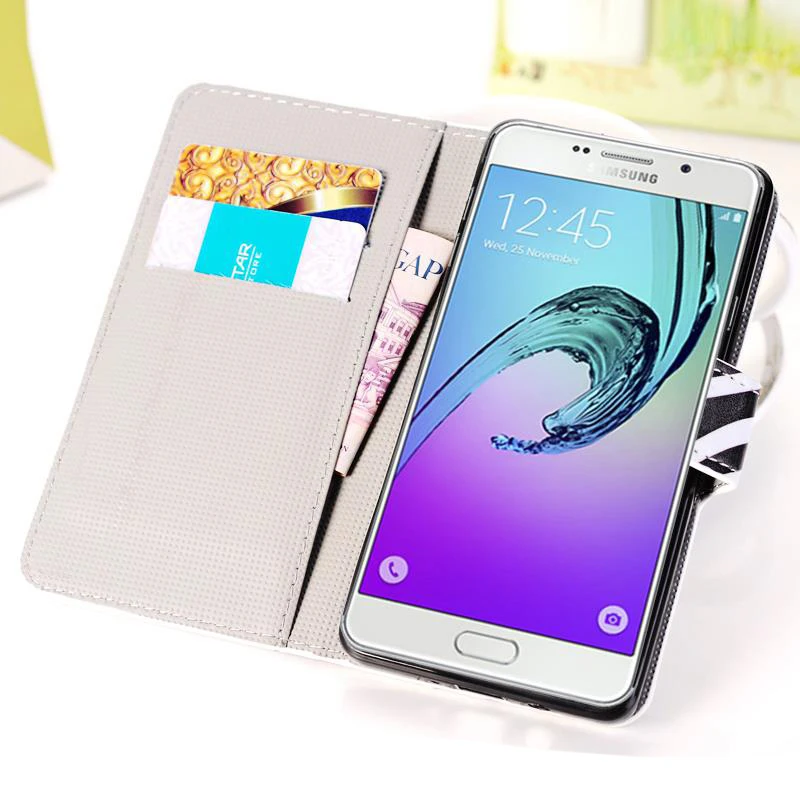 Для samsung Galaxy A3 A5 A7 A8 A510 A9 J3 S8 Примечание 8 чехол для телефона из искусственной кожи с Откидывающейся Крышкой чехол с рисунком в виде ракушки