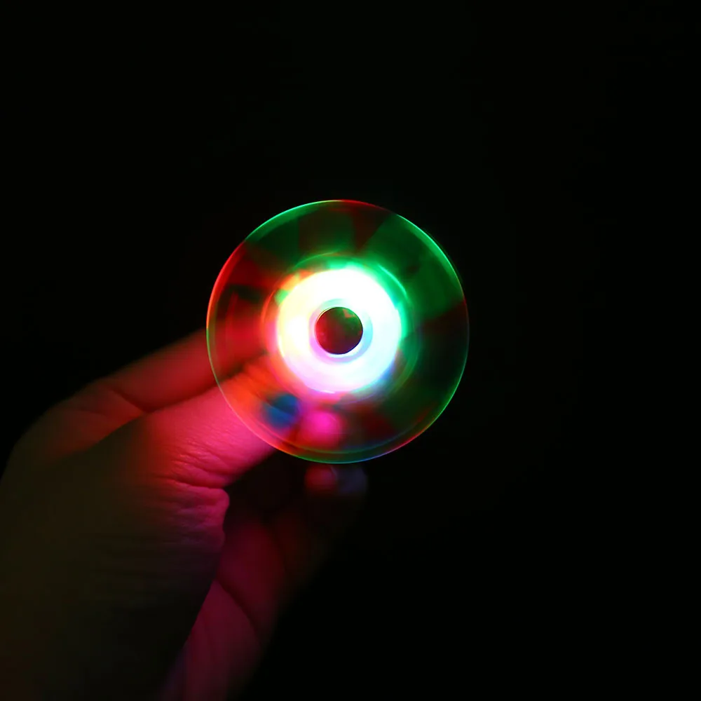 Детское светящееся кольцо вращающееся вручную мягкое пластиковое флеш гироскоп