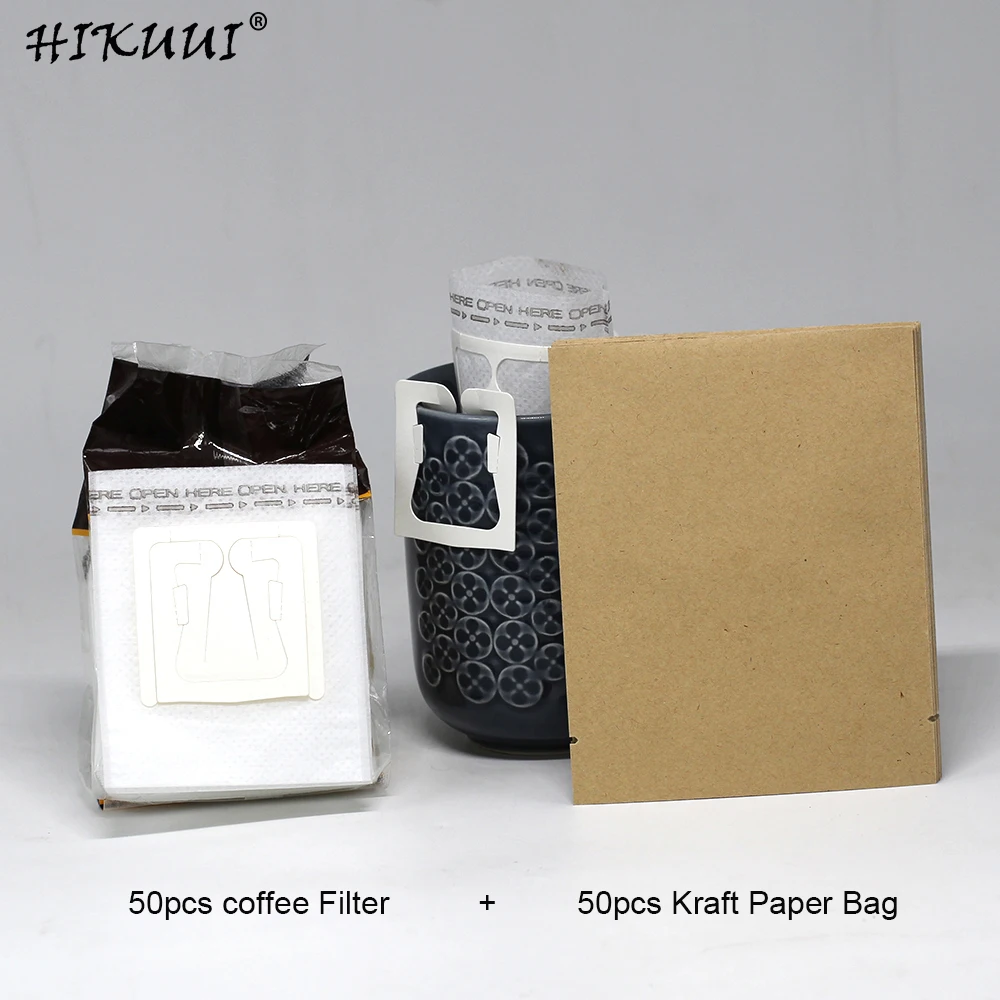 Капельный фильтр для кофе подвесной ушной пакет и из крафт бумаги влагостойкий