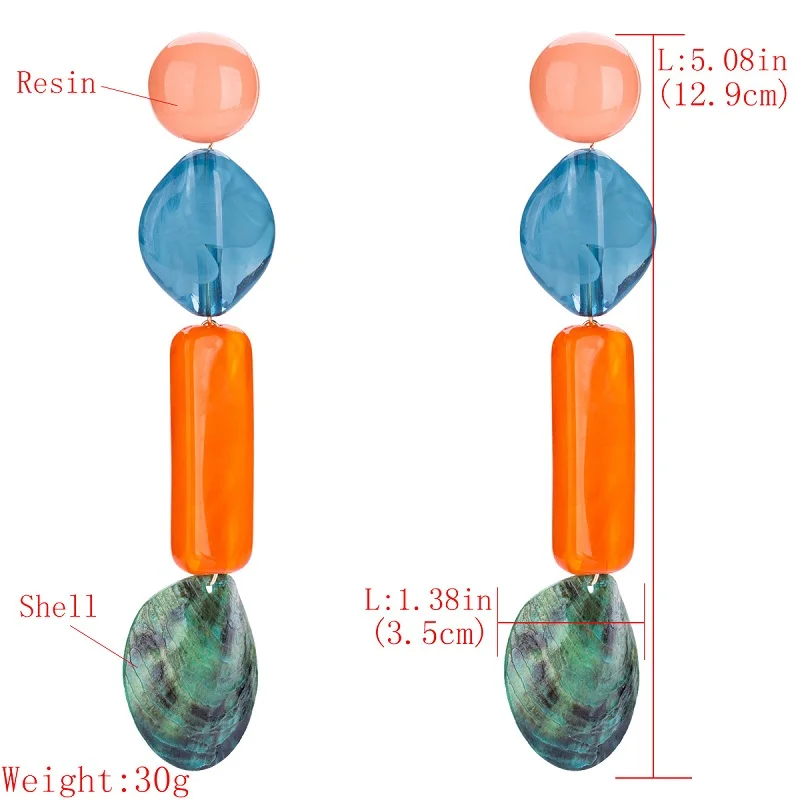 Naomy&ZP Bohemian Boho Earrings Women Long Colorful Vintage Drop Statement Big Wedding Party Dangle Jewelry | Украшения и
