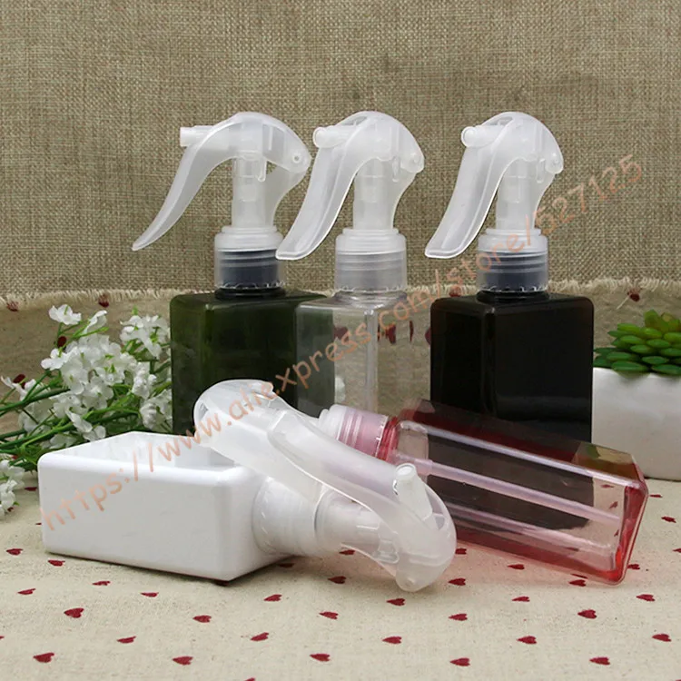 150 мл Красивая Цвета квадратный ПЭТ пульверизатор с прозрачными распылитель