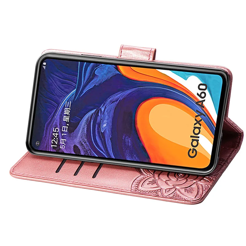 Кожаный чехол книжка для мобильного телефона Samsung Galaxy A60 роскошный кошелек A10 A30 A40
