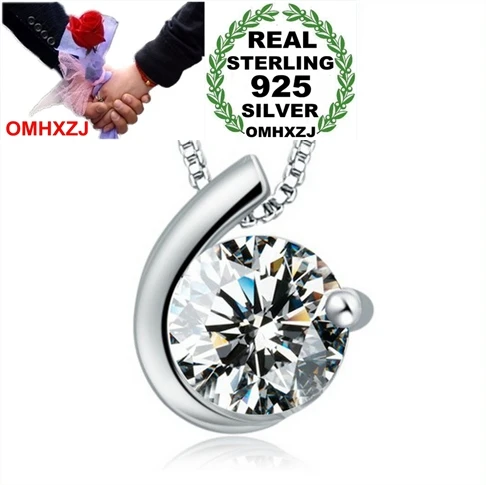 OMHXZJ Wholesale geometric Moon Bay woman fashion kpop star 925 sterling silver pendant Charms PE 75 ( NO Chain Necklace ) | Украшения и