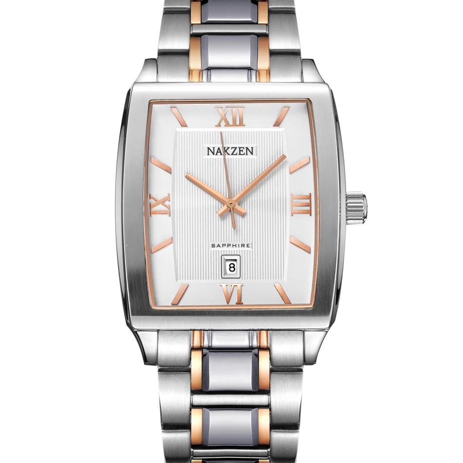 NAKZEN Brand Quartz Tungsten Steel Noble Watch Waterproof Sapphire Japanese Import Movement Men Wristwatches | Наручные часы