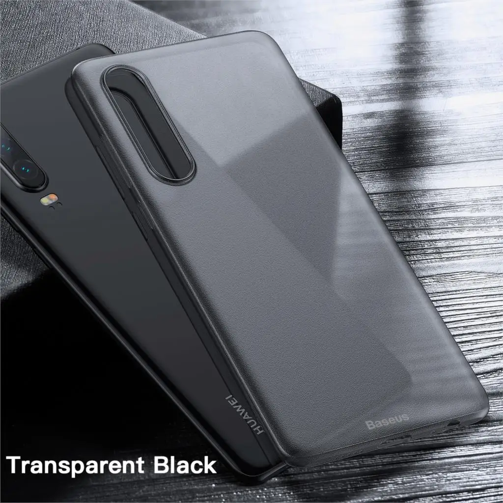 Transparent Black Чехол для телефона Baseus для huawei P30 Pro Untra тонкий Жесткий PP матовая защитная задняя крышка для huawei P30 P30Pro Coque Fundas - Цвет: Transparent Black