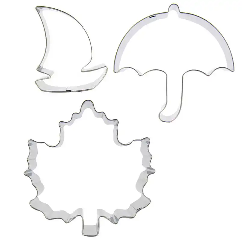 Парусная лодка зонтик кленовый лист в форме 3 шт. формы для резки печенья