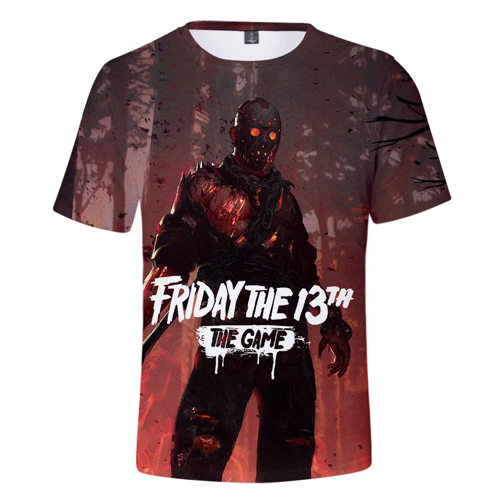 New Fashion Couples Men Women Unisex Friday the 13th The Game Funny T Shirts 3D Print No Cap Casual Hip Hop Kid Tee Top 2XS-4XL | Мужская