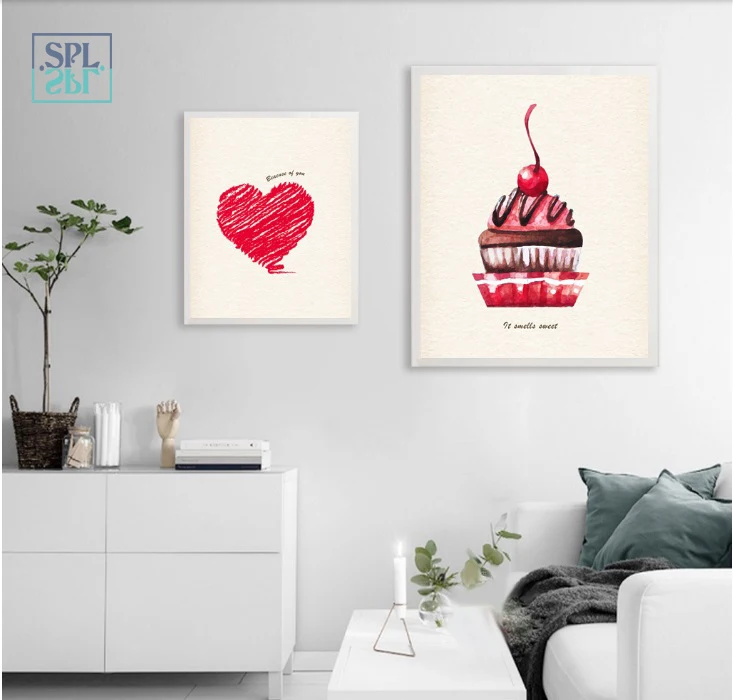 

SPLSPL Dessert Coffee Wall Art Modular Pictures Canvas Print Poster and Paintings for Living Room Decoration No Frame